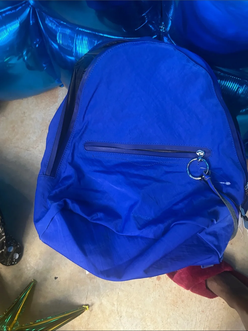 Rebecca Minkoff cobalt blue shoulder bag with ring detail